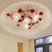 Nouveau plafonnier LED moderne pour chambre de filles princesses de cuisine de fleurs rurales américaines. | Marco Lucetti
