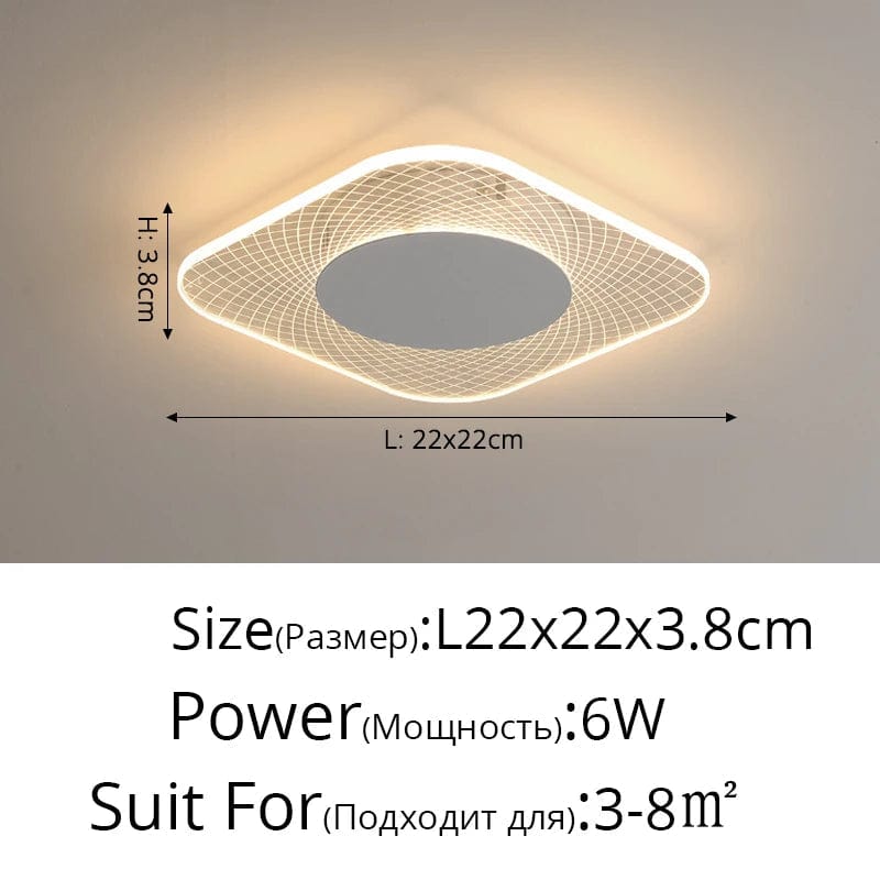 Nouveau Plafonnier LED Ultra-mince en Acrylique Moderne | Marco Lucetti