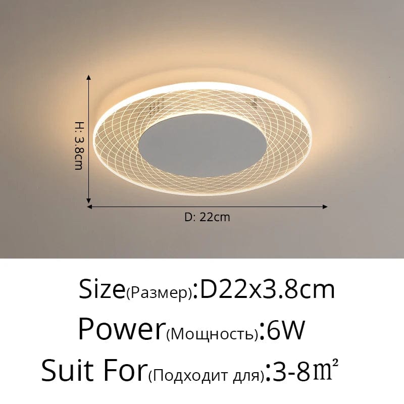 Nouveau Plafonnier LED Ultra-mince en Acrylique Moderne | Marco Lucetti