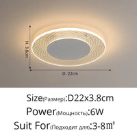 Nouveau Plafonnier LED Ultra-mince en Acrylique Moderne | Marco Lucetti