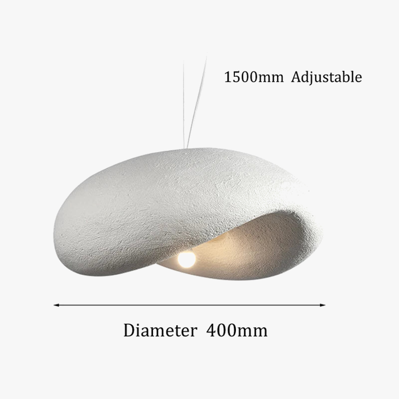 Suspension japonaise Wabi Sabi en ligne blanche pour chambre de restaurant de style nordique