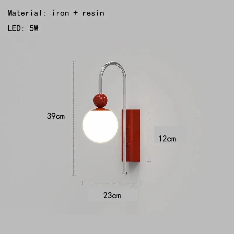 Nouveau Style Lampe LED Murale en Métal avec Gradation Variable et Livraison Directe | Marco Lucetti Rouge / 3 modifiables