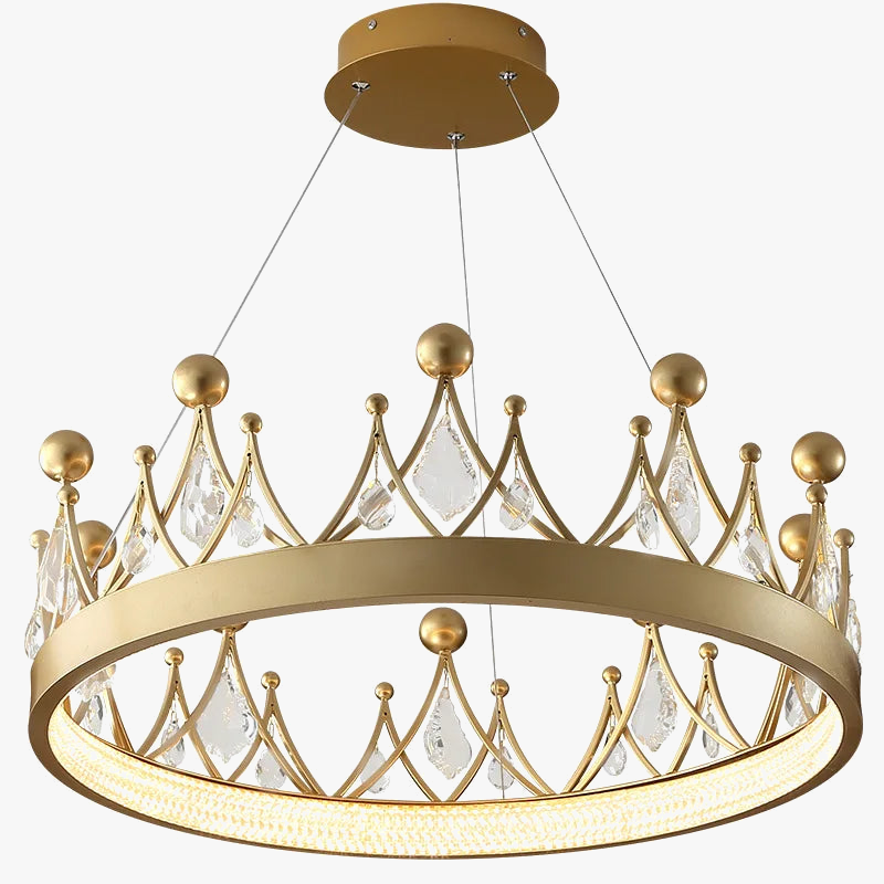 Lustre Moderne Couronne en Cristal pour Salle à Manger et Salon