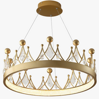 Lustre Moderne Couronne en Cristal pour Salle à Manger et Salon