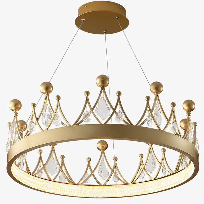Lustre Moderne Couronne en Cristal pour Salle à Manger et Salon