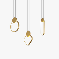 Suspension LED Carré Géométrique Nordique Métal 2020
