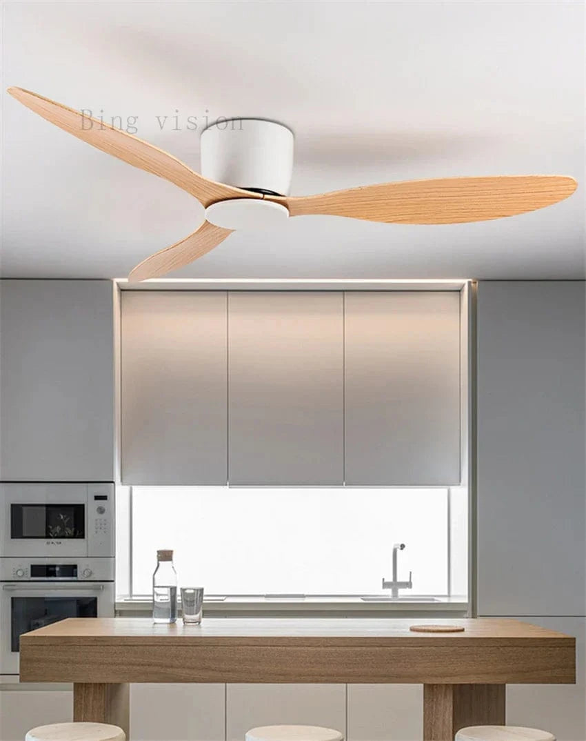 Nouveau Ventilateur de Plafond LED Nordique avec Télécommande - Qualité Haut de Gamme | Marco Lucetti Pas de lumière / 42 pouces