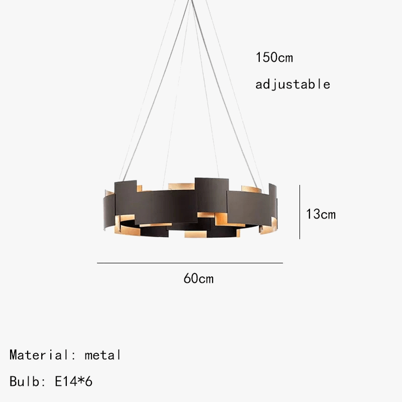 Nouveauté : Lampe Suspendue en Métal avec Cordon d'Ampoule Réglable | Marco Lucetti