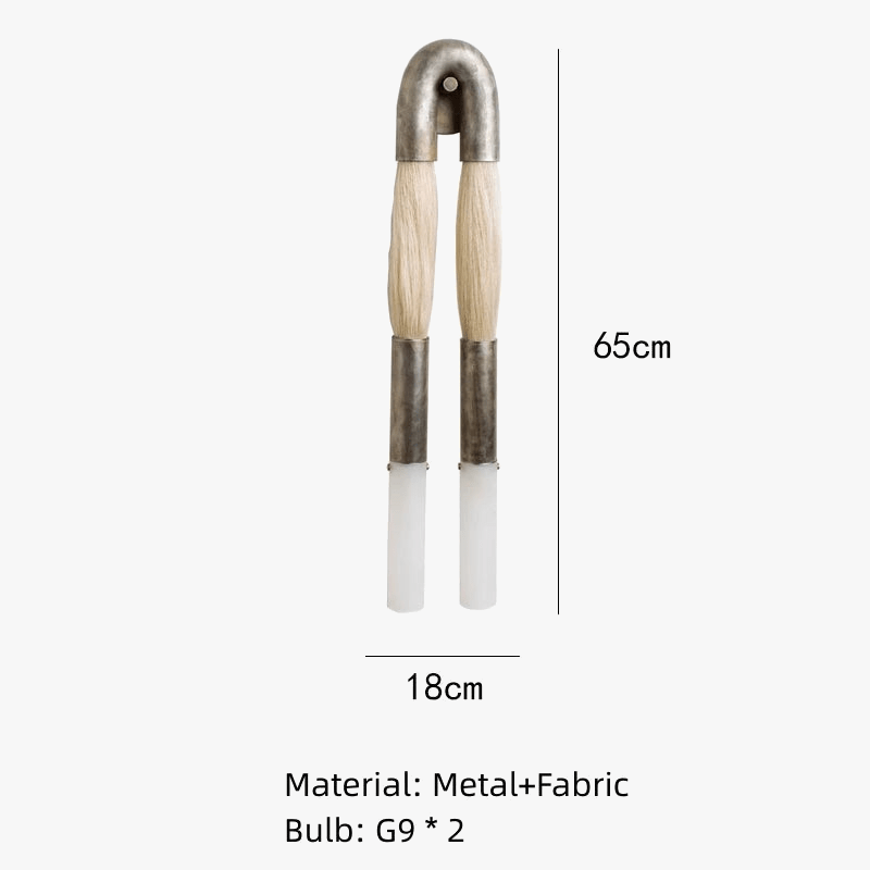 Nouvelle Applique Métal et Tissu pour Éclairage Acrylique | Marco Lucetti