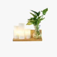 Applique Murale Nordique en Bois avec LED - Design Européen Créatif