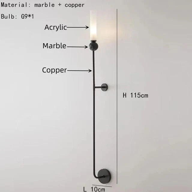 Nouvelle Collection de Lampes Suspendues en Marbre et Cuivre Réglables | Marco Lucetti D-Noir / Blanc chaud