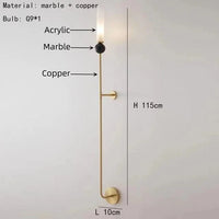 Nouvelle Collection de Lampes Suspendues en Marbre et Cuivre Réglables | Marco Lucetti D-Or / Blanc froid
