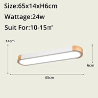 Nouvelle collection de plafonniers minimalistes en bois massif avec panneaux acryliques | Marco Lucetti Y6058 blanc 65cm / Blanc froid SANS RC