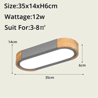 Nouvelle collection de plafonniers minimalistes en bois massif avec panneaux acryliques | Marco Lucetti Y6058 gris 35cm / Blanc froid SANS RC