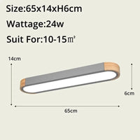 Nouvelle collection de plafonniers minimalistes en bois massif avec panneaux acryliques | Marco Lucetti Y6058 gris 65cm / Blanc froid SANS RC