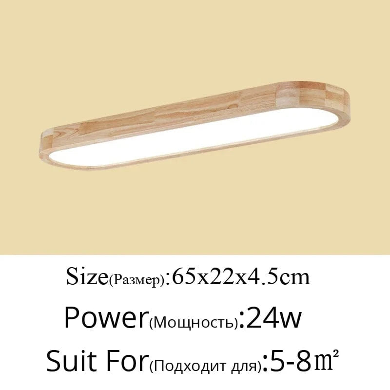 Nouvelle collection de plafonniers minimalistes en bois massif avec panneaux acryliques | Marco Lucetti Y8025 bois 65cm / Blanc froid SANS RC