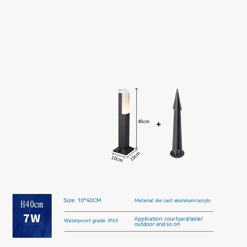 Nouvelle colonne lumineuse LED extérieure étanche IP65 10 W en aluminium pour chemin de jardin | Marco Lucetti