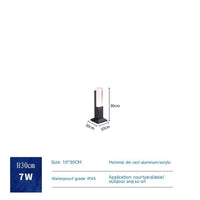 Nouvelle colonne lumineuse LED extérieure étanche IP65 10 W en aluminium pour chemin de jardin | Marco Lucetti Lumière blanche chaude / Assise au sol 30 cm