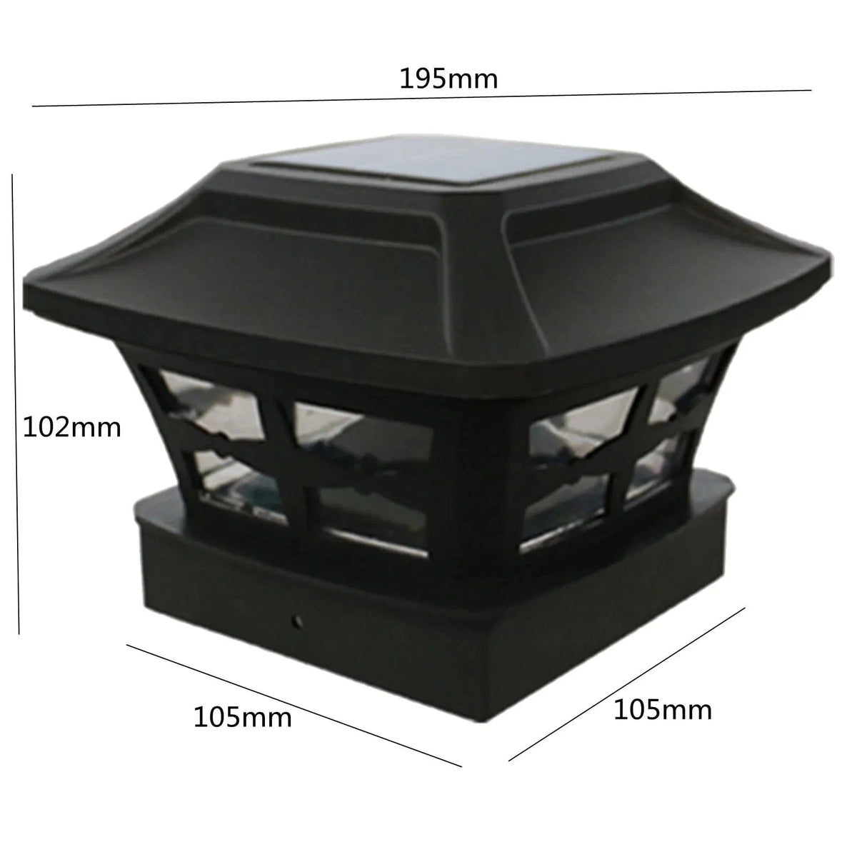 Nouvelle Lampe Solaire pour Pilier de Clôture Carré Blanc Chaud - Éclairage Extérieur de Jardin | Marco Lucetti 10,5 cm 1 / CN
