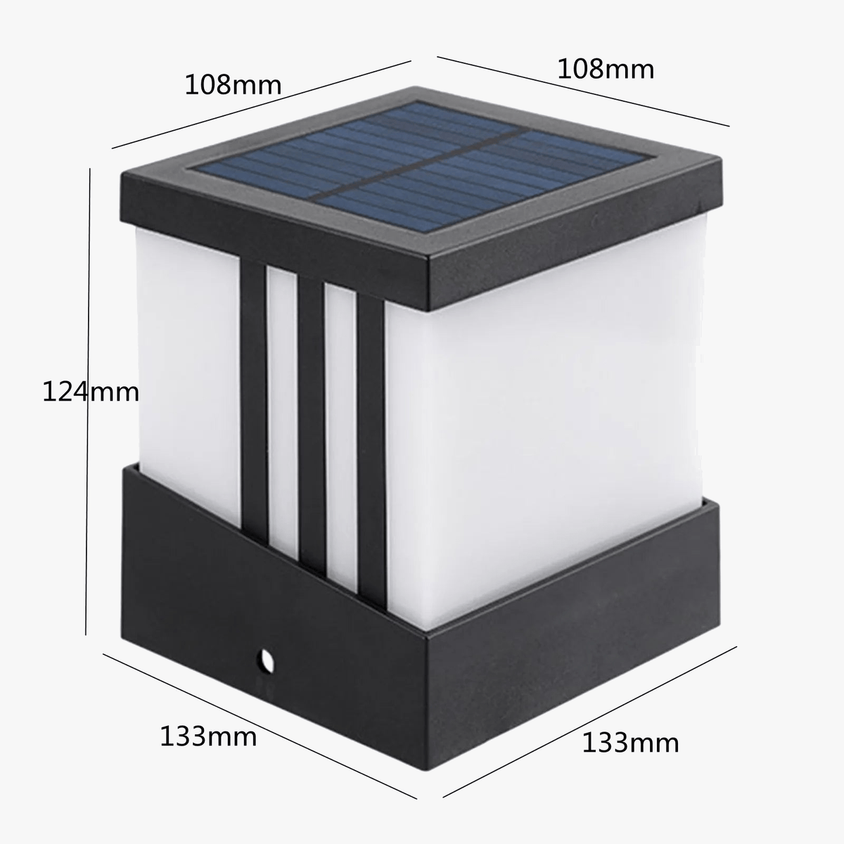 Nouvelle Lampe Solaire pour Pilier de Clôture Carré Blanc Chaud - Éclairage Extérieur de Jardin | Marco Lucetti