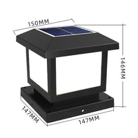 Nouvelle Lampe Solaire pour Pilier de Clôture Carré Blanc Chaud - Éclairage Extérieur de Jardin | Marco Lucetti 15 cm / CN