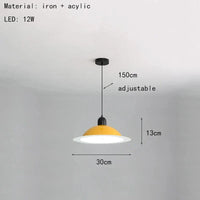 Nouvelle Suspension LED Métal - Livraison Directe | Marco Lucetti 30 cm-jaune / Changeable