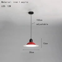 Nouvelle Suspension LED Métal - Livraison Directe | Marco Lucetti 30cm-Rouge / Changeable