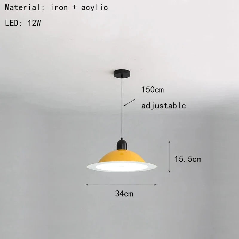 Nouvelle Suspension LED Métal - Livraison Directe | Marco Lucetti 34 cm-jaune / Changeable