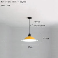 Nouvelle Suspension LED Métal - Livraison Directe | Marco Lucetti 34 cm-jaune / Changeable