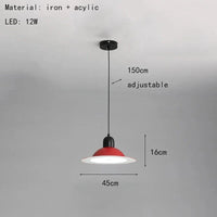 Nouvelle Suspension LED Métal - Livraison Directe | Marco Lucetti 45cm-Rouge / Changeable