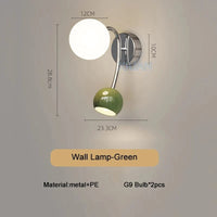NOUVELLES Appliques Murales Rondes Haut de Gamme pour Chambre et Salon | Marco Lucetti Vert / Lumière blanche