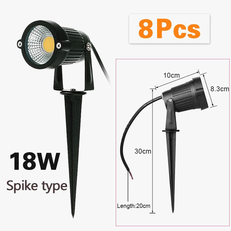 Pack de 8 lampes LED extérieures Waterproof | Marco Lucetti