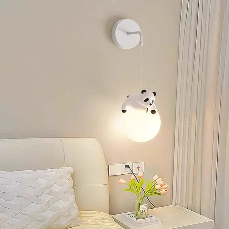Panda Lumière: Lampes Suspendues Résine pour Chambre d'Enfants et Chevet | Marco Lucetti