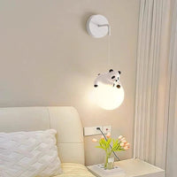 Panda Lumière: Lampes Suspendues Résine pour Chambre d'Enfants et Chevet | Marco Lucetti