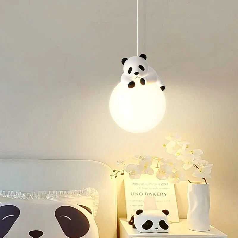 Panda Lumière: Lampes Suspendues Résine pour Chambre d'Enfants et Chevet | Marco Lucetti