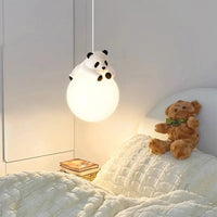 Panda Lumière: Lampes Suspendues Résine pour Chambre d'Enfants et Chevet | Marco Lucetti