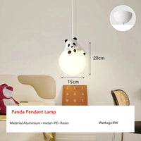 Panda Lumière: Lampes Suspendues Résine pour Chambre d'Enfants et Chevet | Marco Lucetti Lampe à suspension Panda / 3 Température de couleur