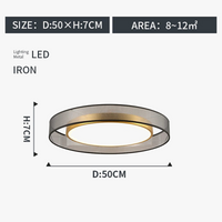 Plafonnier LED rond design et élégant avec lanternes Jianmei hall en tissu de cuivre