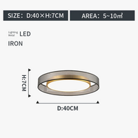 Plafonnier LED rond design et élégant avec lanternes Jianmei hall en tissu de cuivre