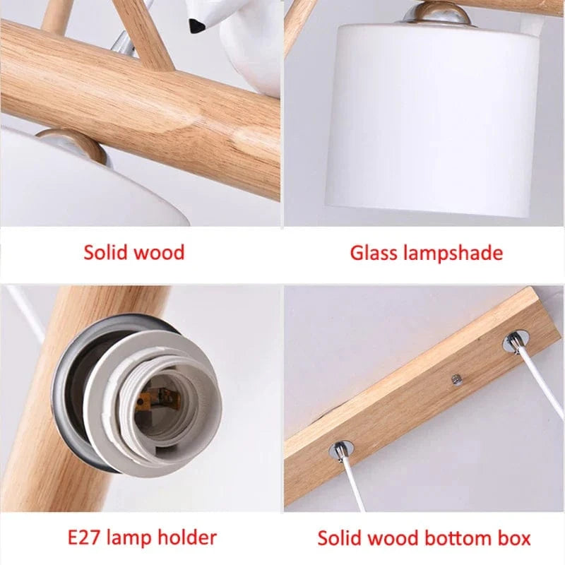 Pendentif LED Nordique en Bois Massif - Luminaire Suspendu | Marco Lucetti