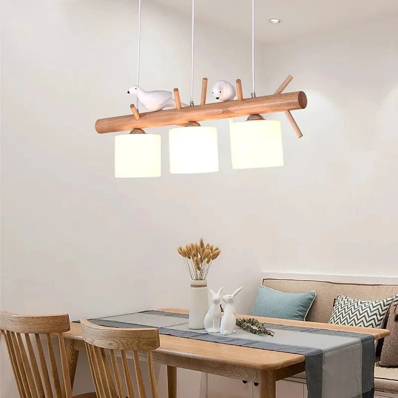 Pendentif LED Nordique en Bois Massif - Luminaire Suspendu | Marco Lucetti