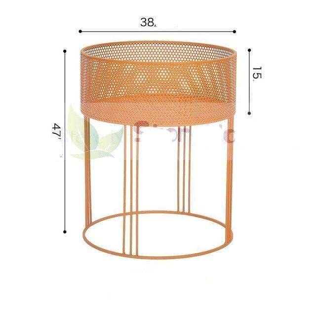 Piédestal Haut Design en Métal Coloré - Creative Stand | Marco Lucetti B / Orange
