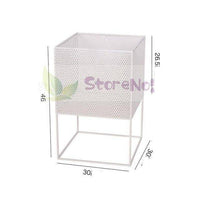 Piédestal Haut Design en Métal Coloré - Creative Stand | Marco Lucetti C / Blanc