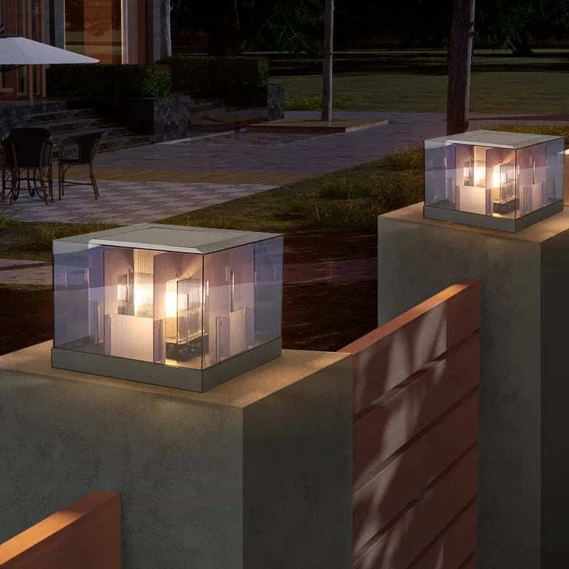 Pilier lumière solaire extérieure étanche pour villa de jardin | Marco Lucetti