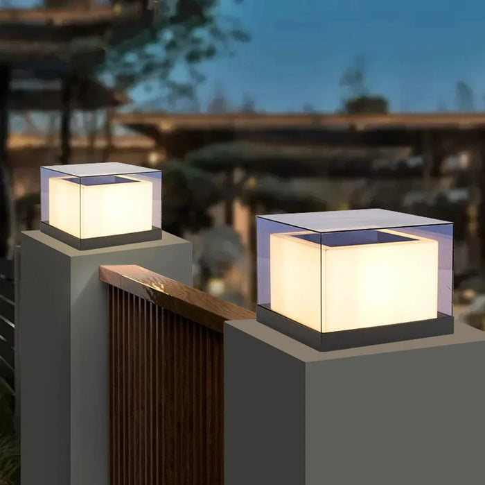 Pilier lumière solaire extérieure étanche pour villa de jardin | Marco Lucetti