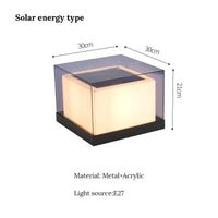 Pilier lumière solaire extérieure étanche pour villa de jardin | Marco Lucetti A type d'énergie solaire