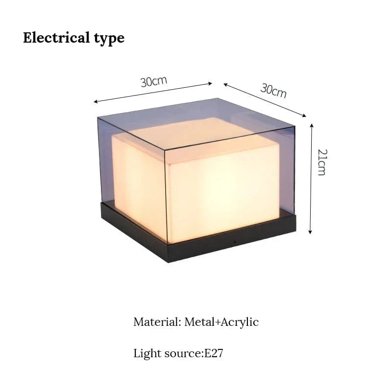 Pilier lumière solaire extérieure étanche pour villa de jardin | Marco Lucetti A type électrique