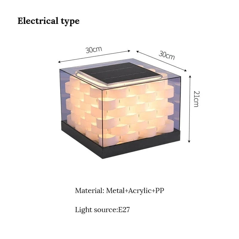 Pilier lumière solaire extérieure étanche pour villa de jardin | Marco Lucetti B Electrical type