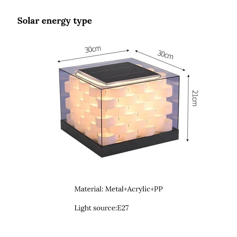 Pilier lumière solaire extérieure étanche pour villa de jardin | Marco Lucetti B Solar energy type
