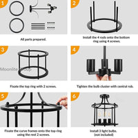 Plafond américain en fer forgé industriel noir: Lustre à trois têtes pour salle à manger et chambre, Led intégré. | Marco Lucetti